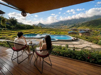 Bungalow met Patio — Sapa May Homestay